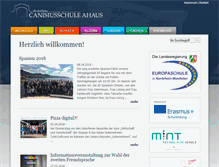 Tablet Screenshot of canisiusschule-ahaus.de